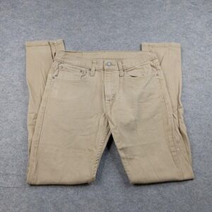 Levis 512 Jeans Mens 32x32 Beige Slim Taper Stretch Denim‎ Pants Light Wash